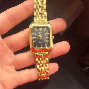 Gold Square Face Watch